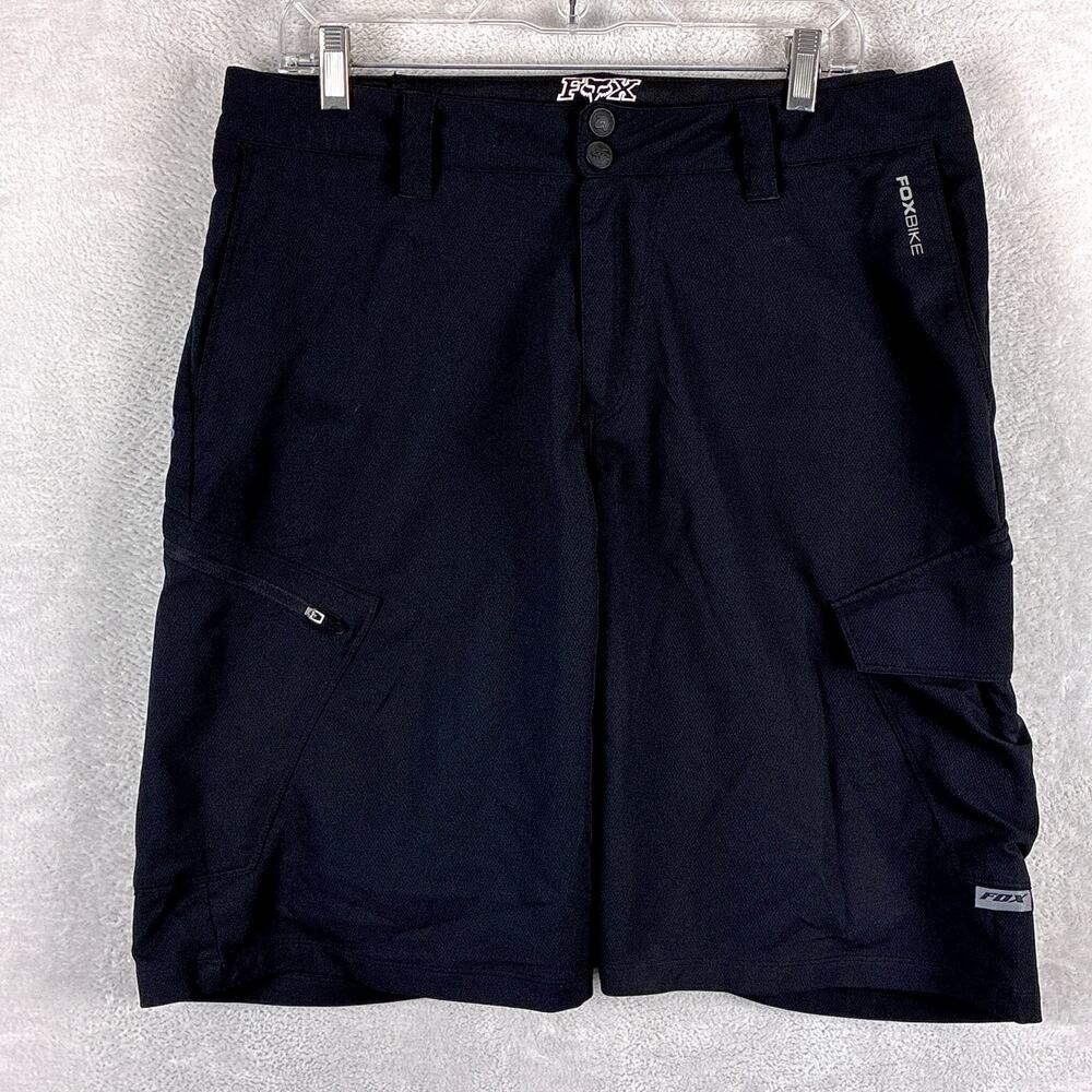 Fox Racing Ranger MTB Shorts Men 34 Black Cargo Cycling Outdoor Moto Bike Grunge